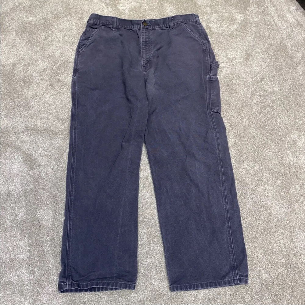Carhartt‎ Gray Dungaree Fit Canvas Pants B11 PTB Men’s 40 X 32 Workwear …